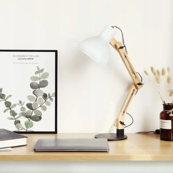 Stolná lampa 1xE27/40W/230V biela/čierna