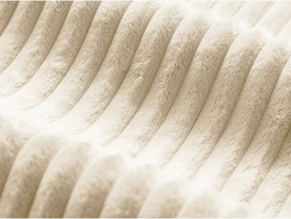 Béžová čalúnená dvojlôžková posteľ s úložným priestorom s roštom 180x200 cm Martina – Micadoni