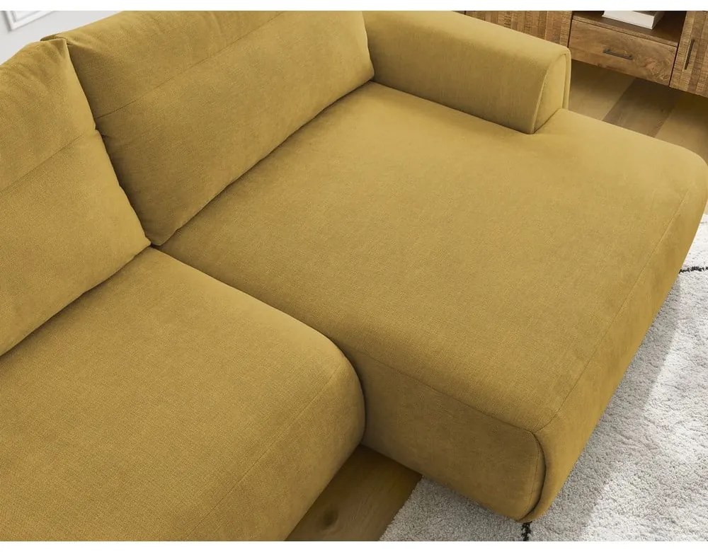 Okrovožltá rohová pohovka Aden – Bobochic Paris