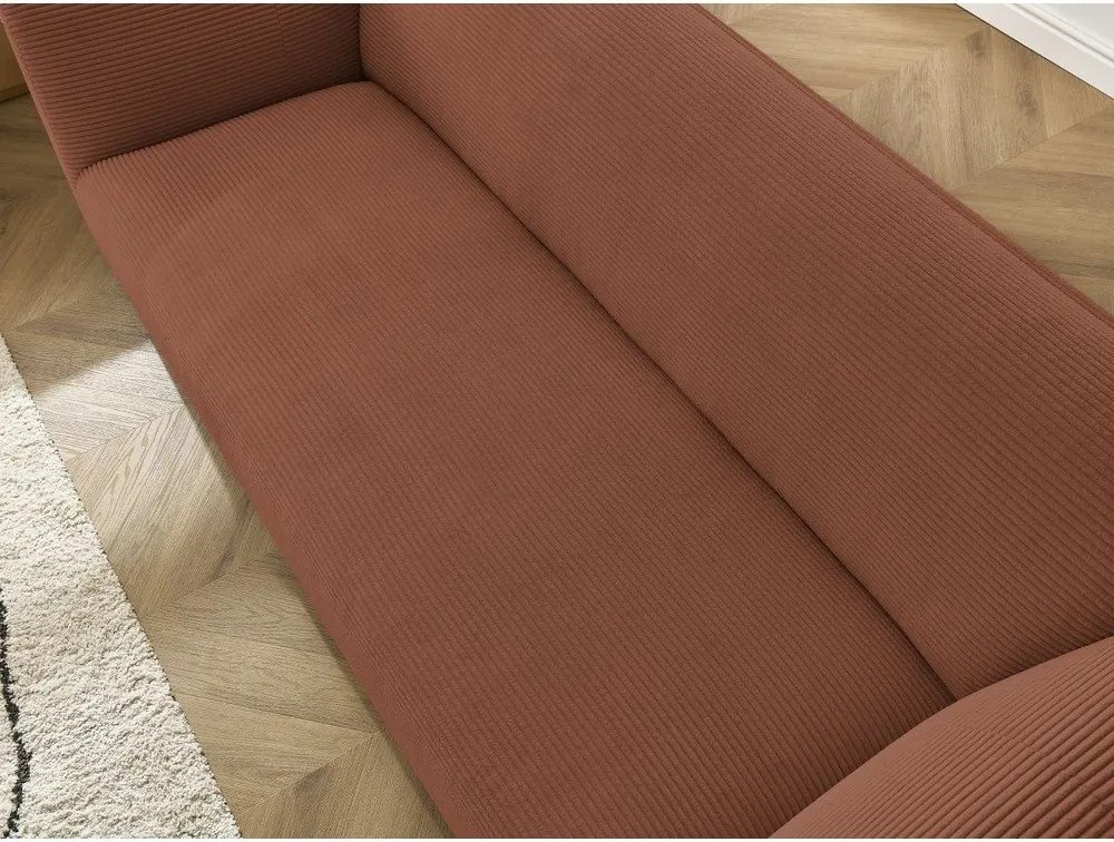 Oranžová menčestrová pohovka 242 cm Giorgia – Bobochic Paris