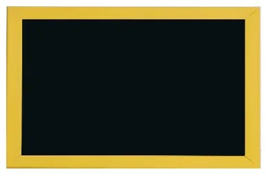 Toptabule.sk KRTCL02 Čierna kriedová tabuľa v žltom drevenom ráme 100x200cm / magneticky