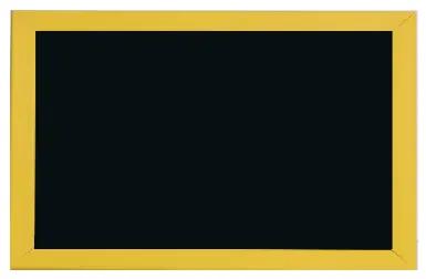Toptabule.sk KRTCL02 Čierna kriedová tabuľa v žltom drevenom ráme 120x180cm / magneticky