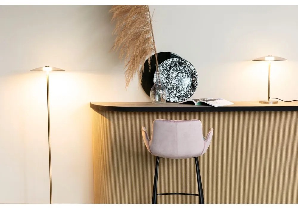 Svetloružové zamatové barové stoličky v súprave 2 ks 91,5 cm Brit – Zuiver