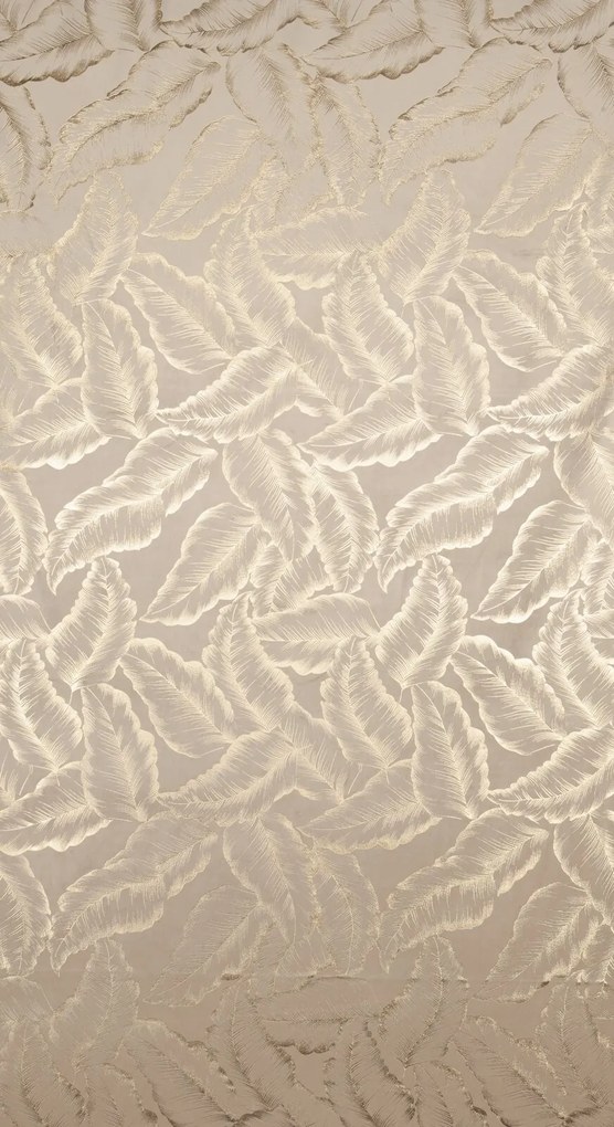 EUROFIRANY ZATEMŇOVACÍ ZÁVES NA KRÚŽKOCH MILENA 140X250 CM LISTY