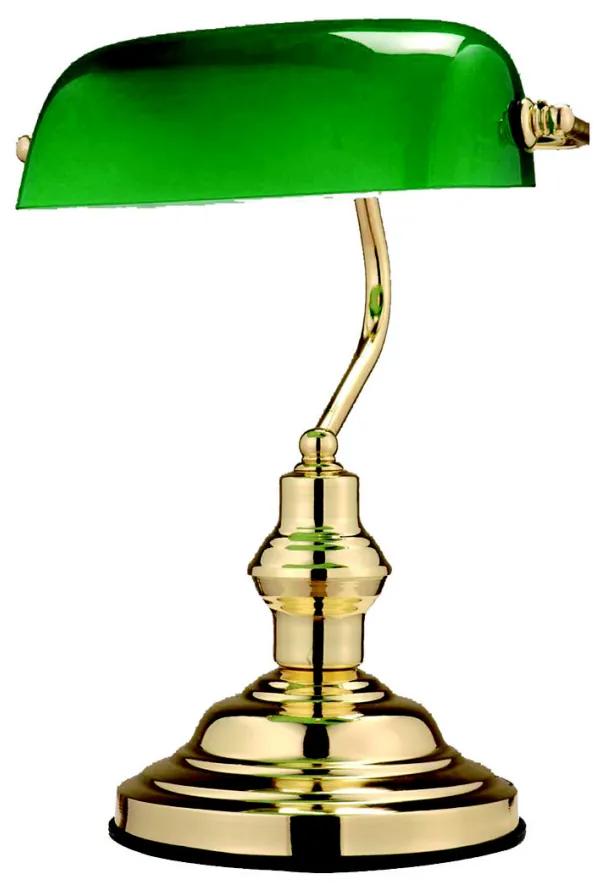 GLOBO Stolná lampa ANTIQUE, 36cm, zelená