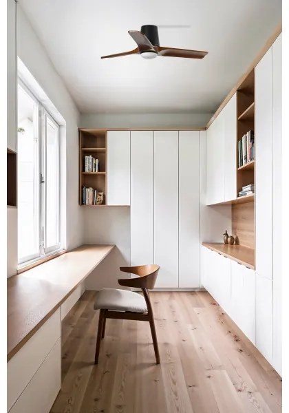 FARO 33837WT - Stropný ventilátor HEYWOOD TUB borovica/čierny pr. 90 cm WT + DO