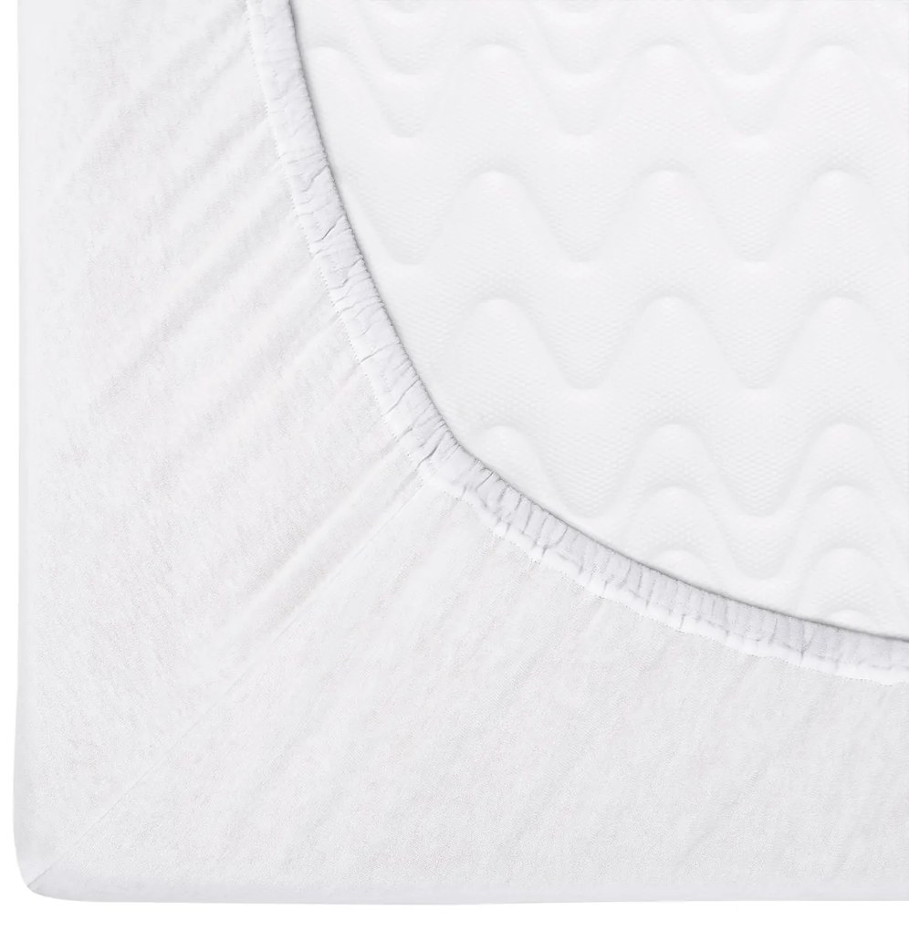 DETSKÉ JERSEY PRESTIERADLO 001 80X160 CM BIELE
