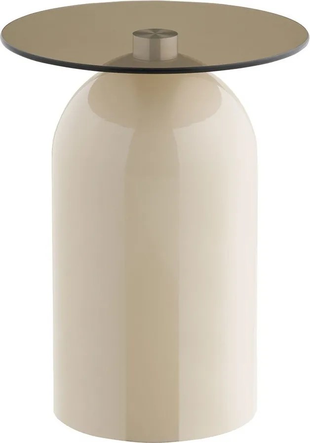 Okrúhly odkladací stolík so sklenenou doskou ø 40 cm Ravello – House Nordic