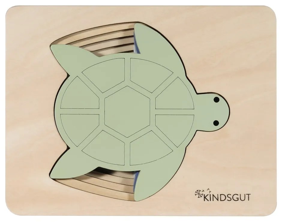 Drevené vkladacie puzzle Turtle – Kindsgut