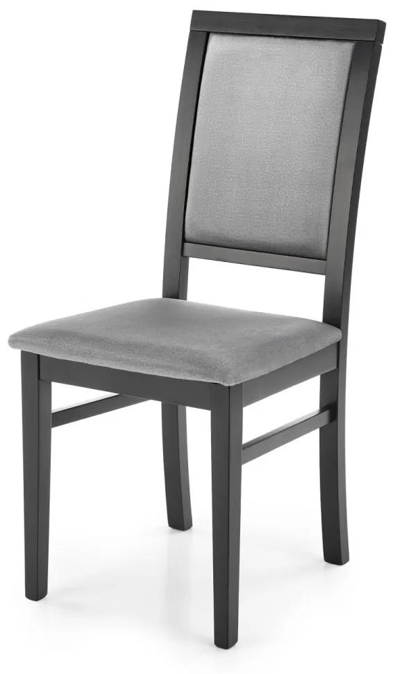 Jedálenská stolička Kely čierna/sivá