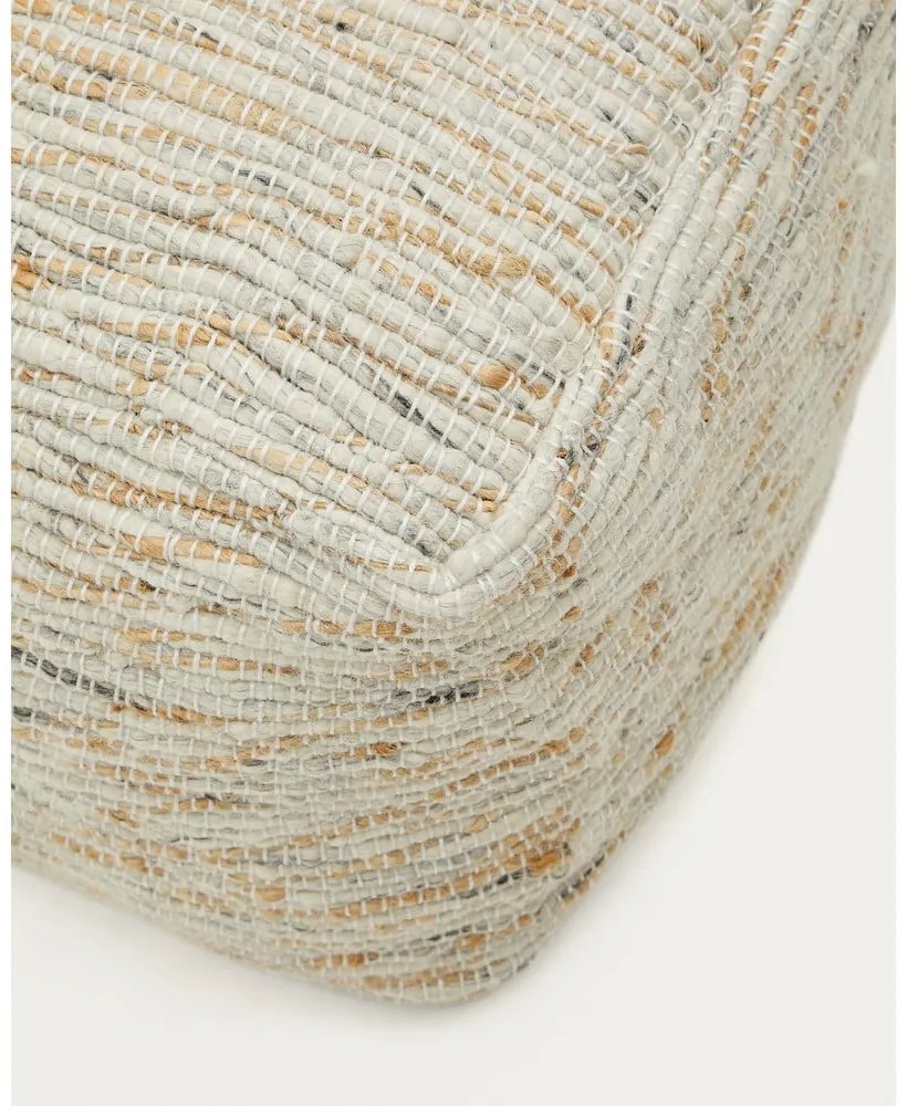 Béžový vlnený taburet Selise – Kave Home