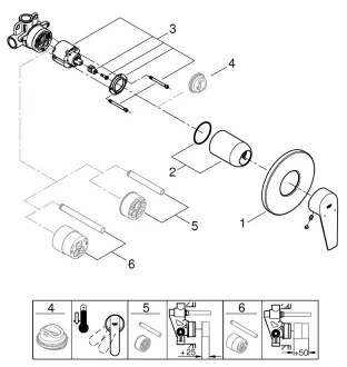 GROHE 29040001 - Sprchová batéria BAUEDGE, lesklý chróm