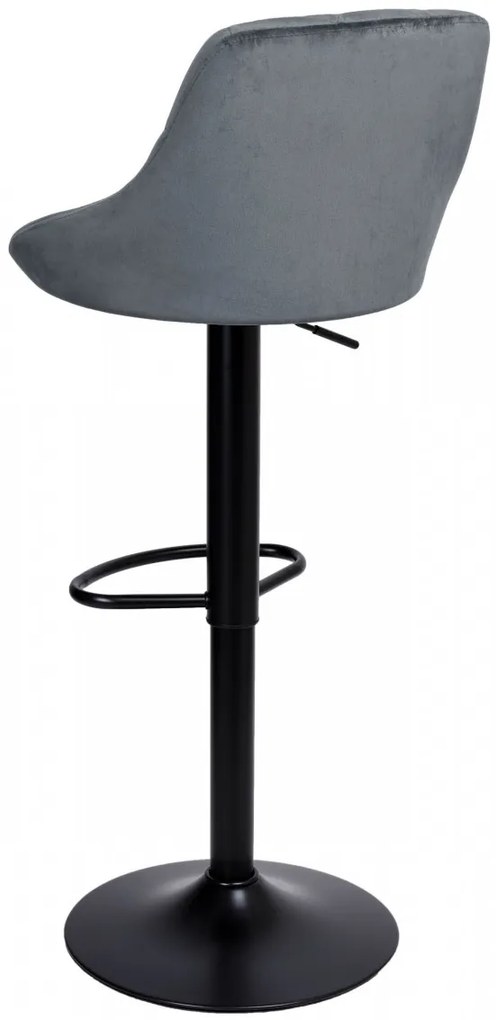 Barová stolička CYDRO zamat sivá