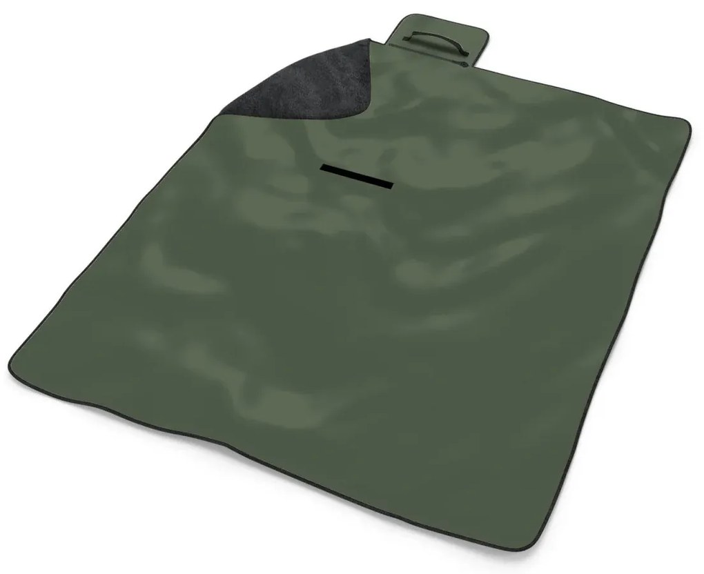 Sablio Plážová deka Vojenská zelená 2: 200x140 cm