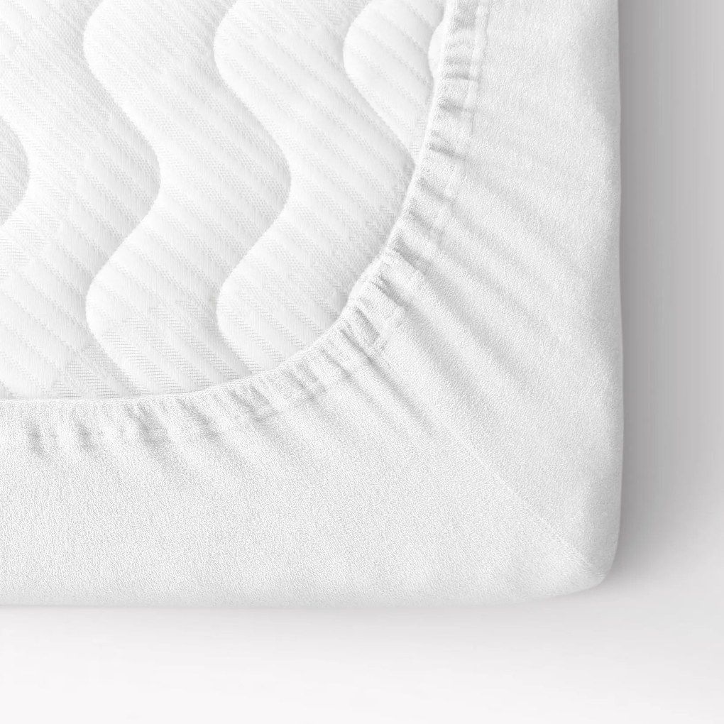 Goldea froté elastická plachta - biela 90 x 200 cm