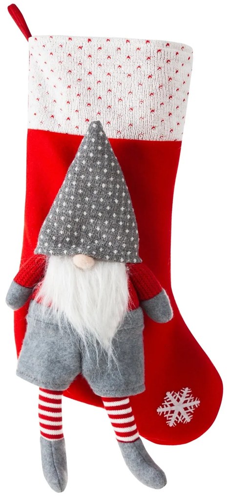 VIANOČNÁ PONOŽKA NA KRB SANTA 10X50 CM VROROVANÁ
