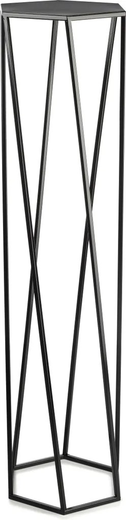 STOJAN NA KVETINÁČ HEXAGON 100X24X27 CM ČIERNA