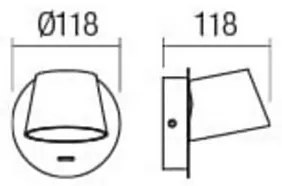 Redo 01-1738 - LED Nástenné svietidlo SHAKER LED/6W/230V biela