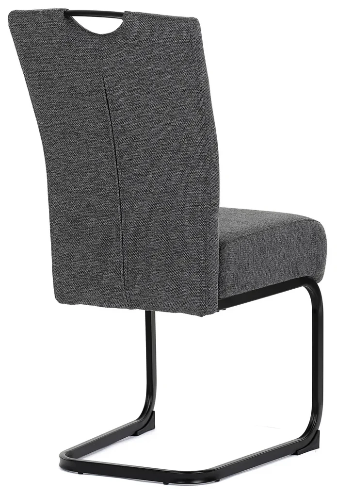 Autronic - Židle jídelní, taštičkové pružiny v sedáku, šedá látka, černý kov - DCL-E2008 GREY2