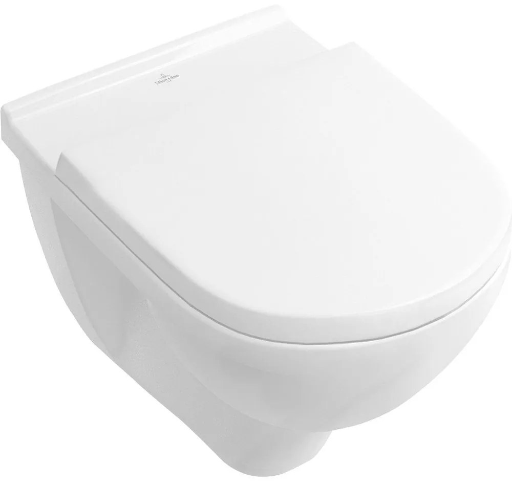 VILLEROY &amp; BOCH O.novo závesné WC s hlbokým splachovaním bez vnútorného okraja, 360 x 560 mm, biela alpská, 5660R001