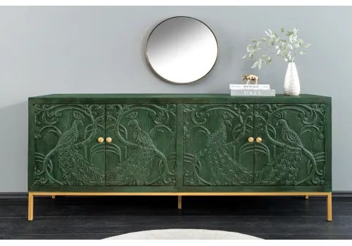 Komoda 45791 Peacock 175cm Drevo Mango Zelená - Komfort-nábytok