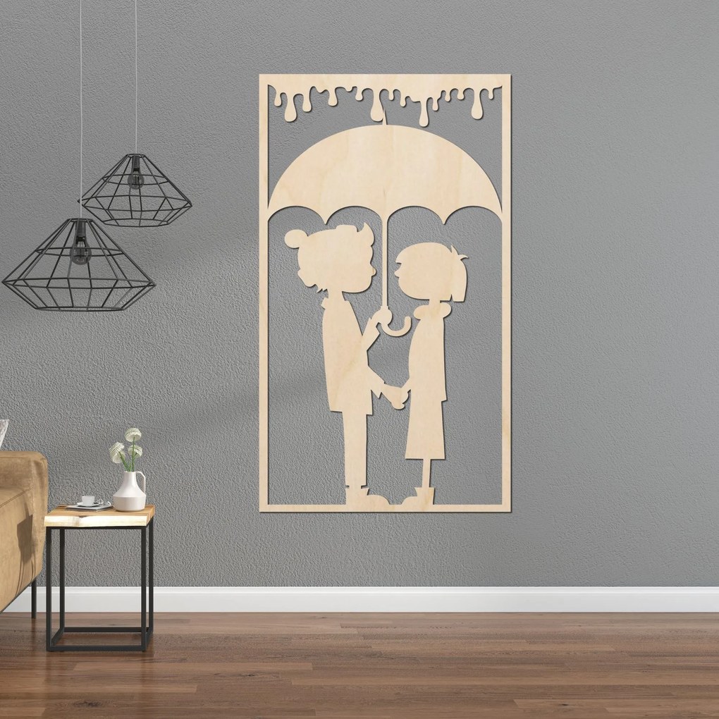 Romantický obraz na stenu - KIESMET: Preglejka Topoľ - Honey 3071 60 x 34 cm 4104-101802 PR0429