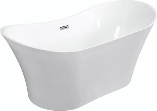 Besco Akrylátová voľne stojaca vaňa Amber 170x80 BESCO-Typ výpuste: Click-Clack s prepadom, grafit, BESCO-Rozmery: 170x80, BESCO-Farba: Biela