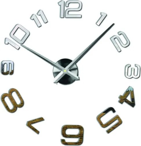 SENTOP | Moderné nalepovacie nástenné hodiny | 3D hodiny 12S053-Wanduhr HEU- analógové