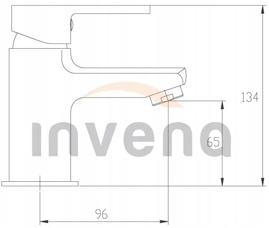 Invena Verso, umývadlová batéria h-134, chrómová, INV-BU-82-001-C