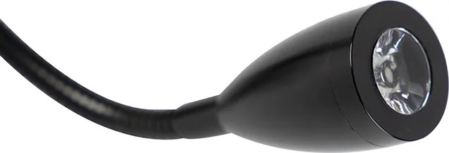 Nástenná lampa čierna s flexibilným ramenom a oranžovým tienidlom so zlatým interiérom 18cm - Brescia Combi