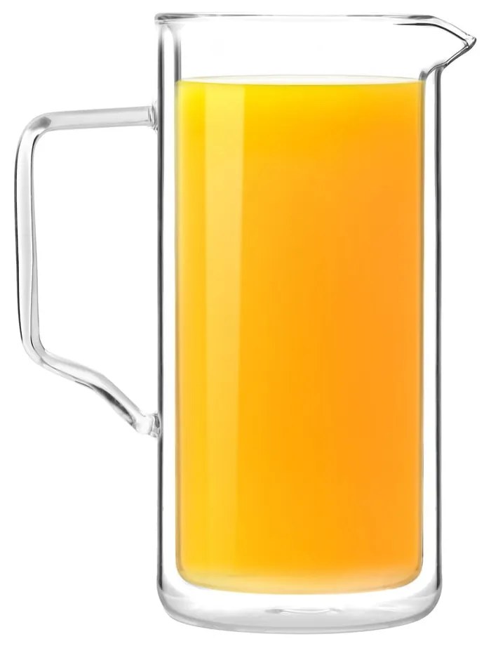 Dvojstenný džbán z borosilikátového skla Vialli Design, 1 l