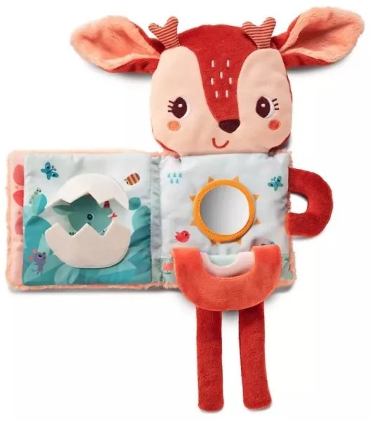 Lilliputiens - Detská textilná svietiaca knižka jelenček Stella