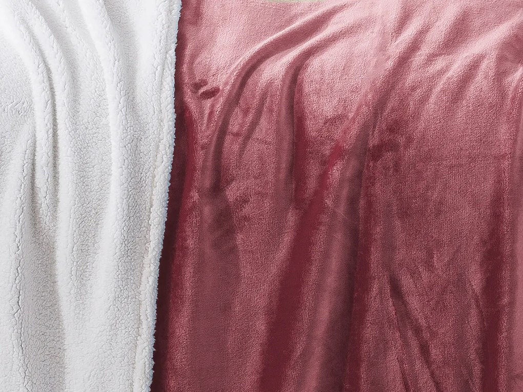 XPOSE® Mikroplyšová deka Exclusive s baránkom - staroružová 140x200 cm