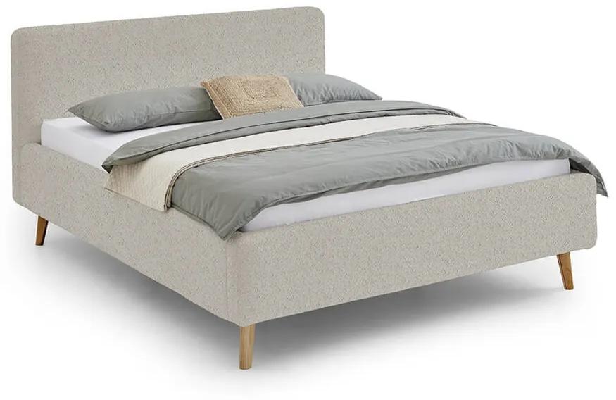 Dvojlôžková posteľ taupe 160 x 200 cm fleece béžová MUZZA