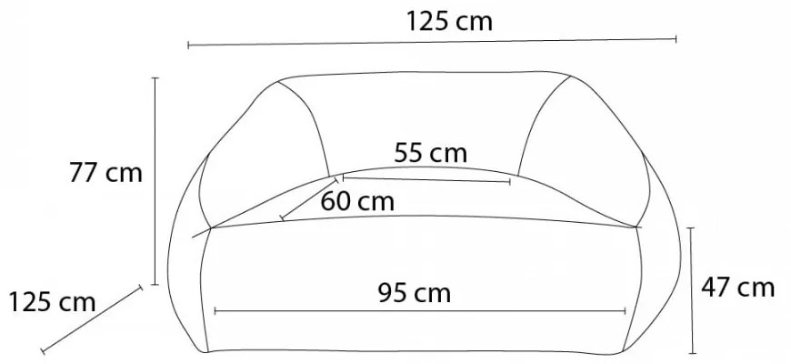 Čierny sedací vak Lilibet – Bobochic Paris