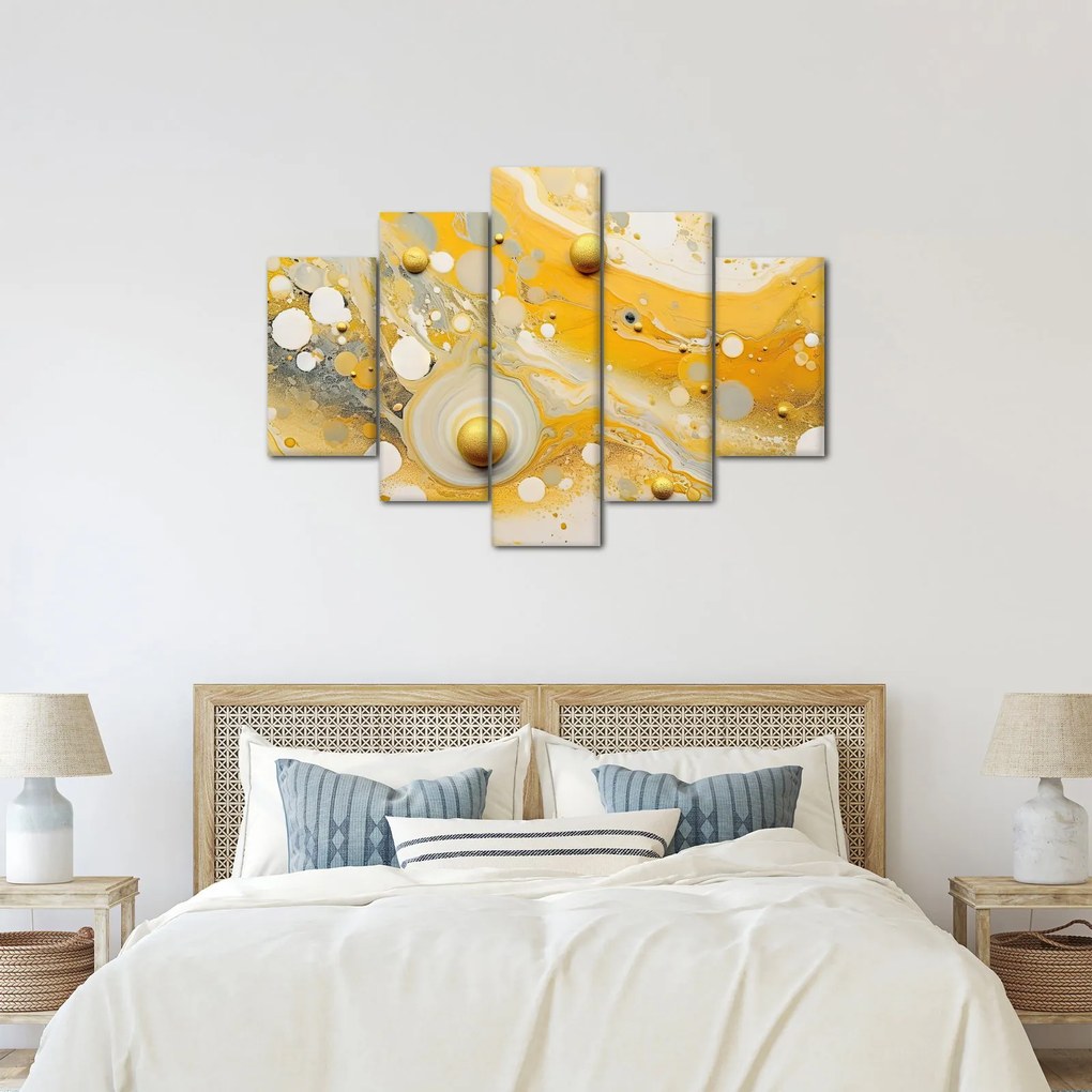 Obraz - Abstraktné pozadia so zlatým dekorom (150x105 cm)
