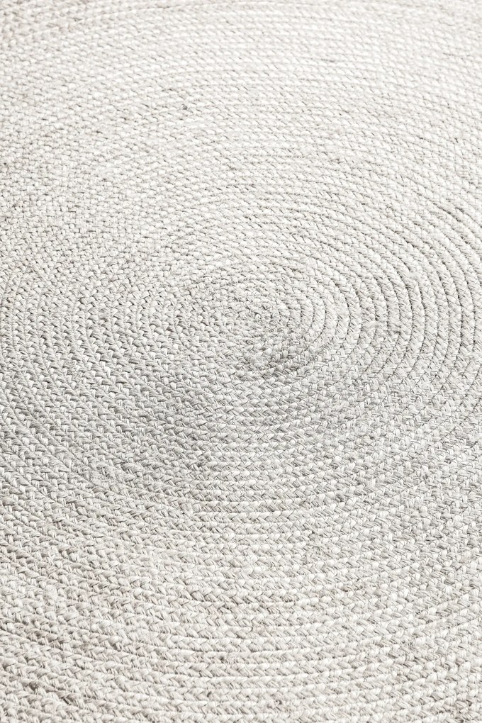 Hanse Home, Kusový koberec Jute Braided 106321 White kruh, 100x100 (priemer) kruh, biela, chodba / predsieň