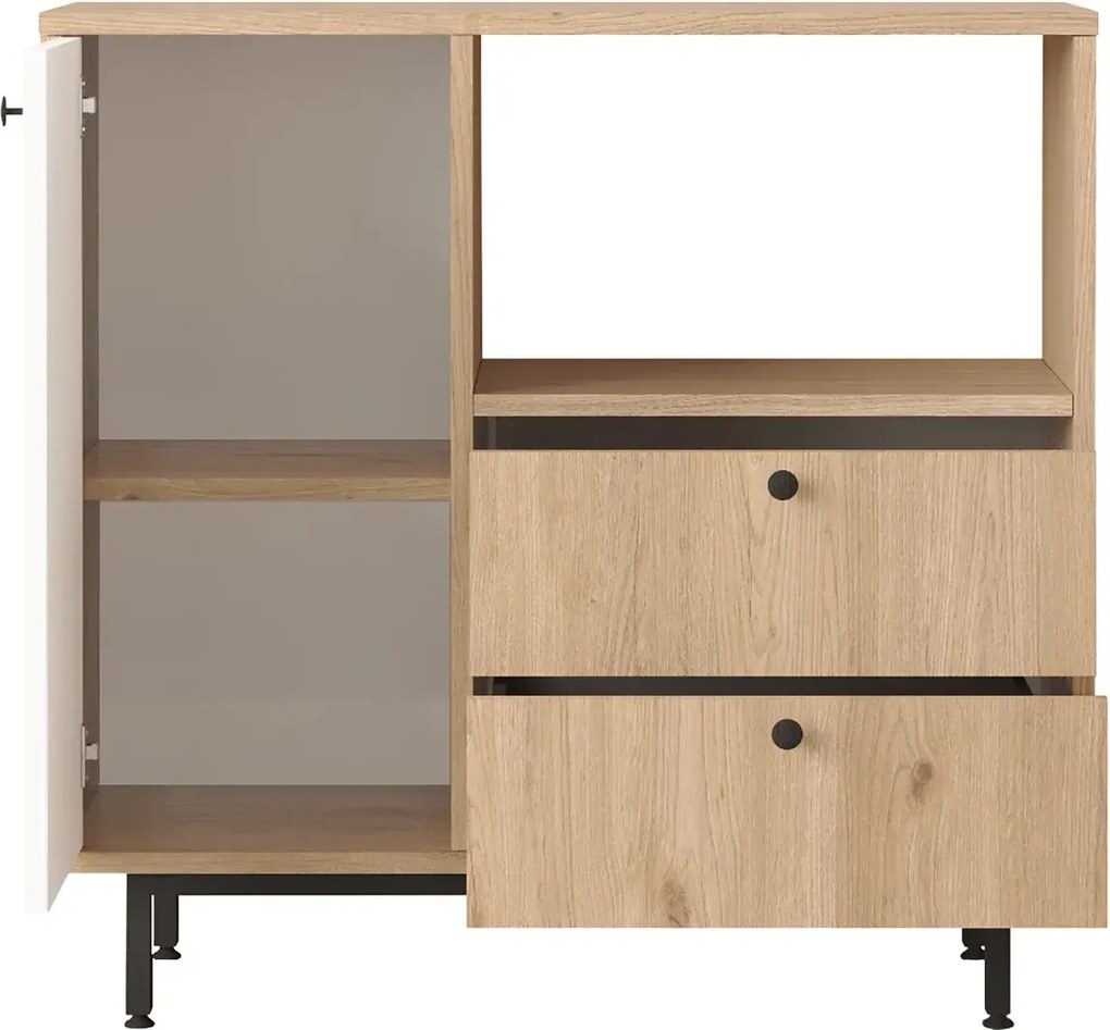 Skrinka na mikrovlnku Houseland Royce 01 dub Castello/biela