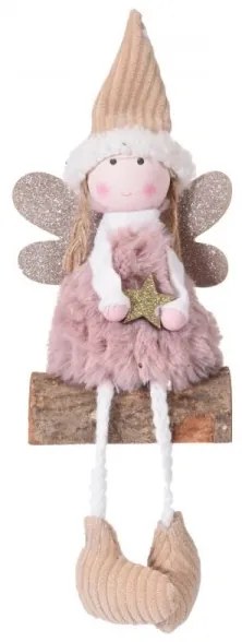 Sediaci anjel – ružový 23 cm