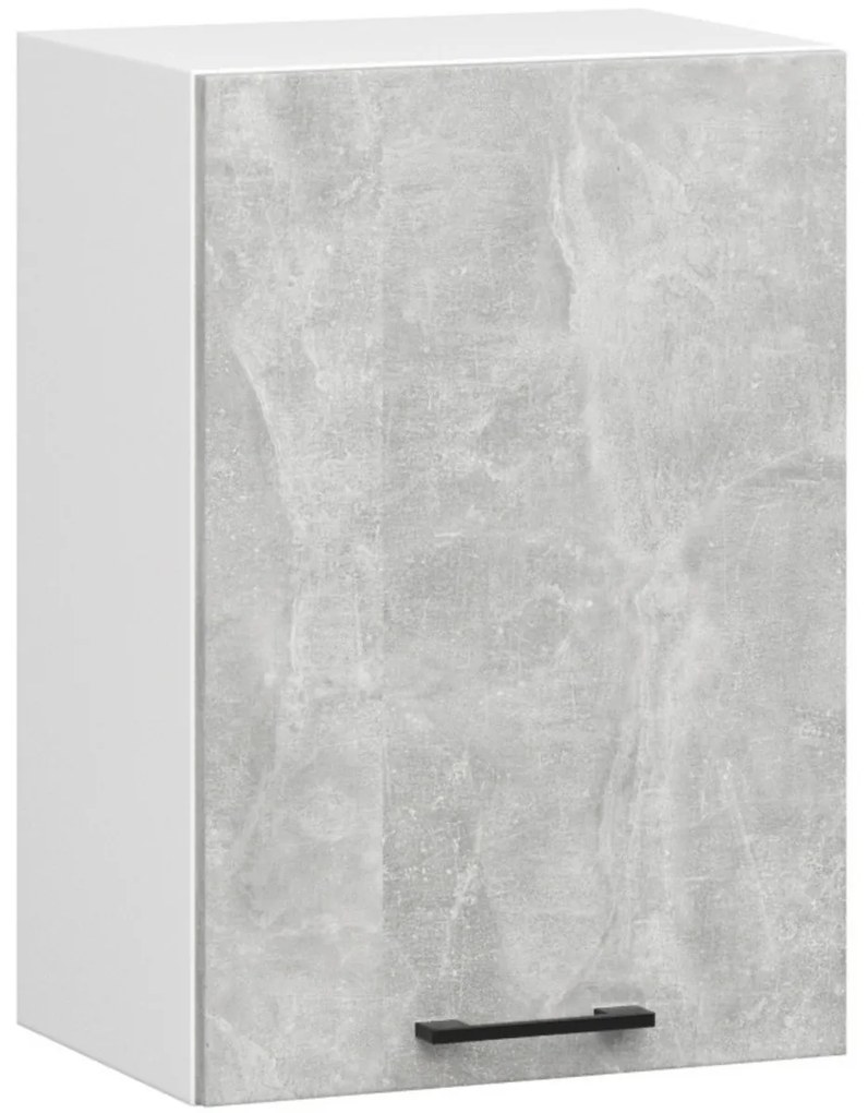 Kuchynská závesná skrinka Olivie W 50 cm biela/betón
