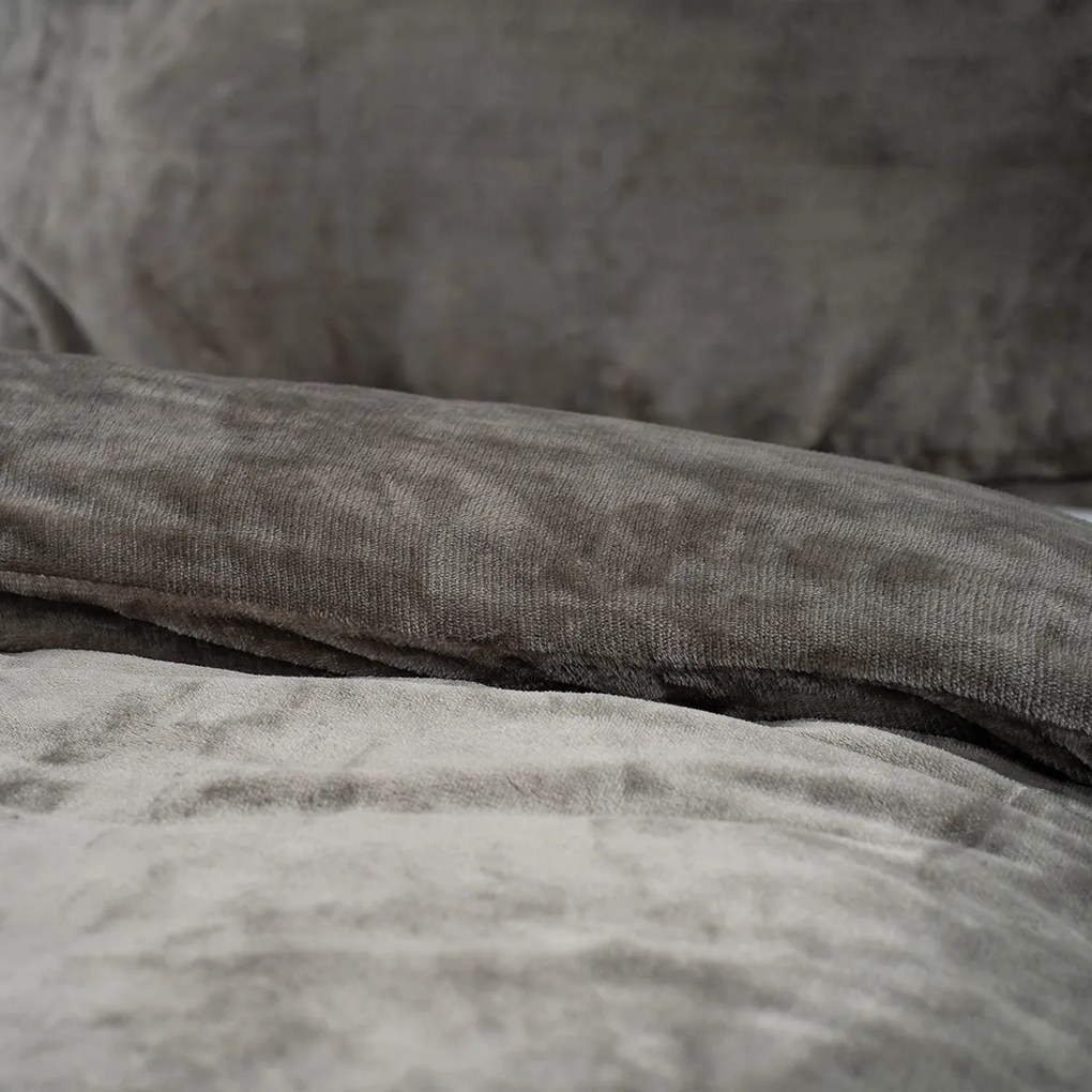 4home obliečky mikroflanel sivá, 140 x 200 cm, 70 x 90 cm