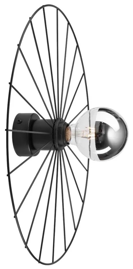 Nástenné svietidlo MONTANA 1xE27/15W/230V pr. 45 cm čierna