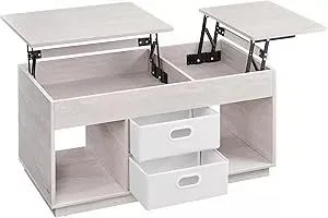 Konferenčný stolík Vasagle Uma s výsuvnou doskou 100 cm béžový
