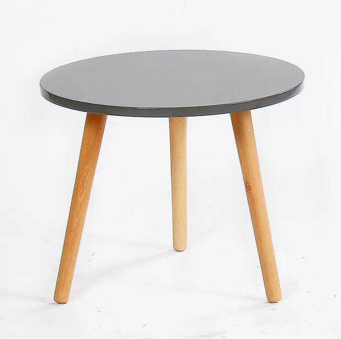 Příruční stolek, šedá / natural, Bazzy 2 0000191531 Tempo Kondela
