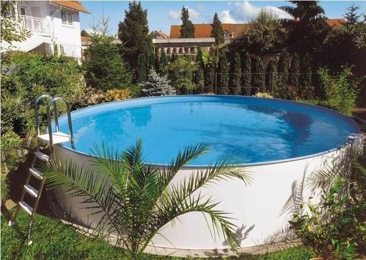 Bazén Planet Pool oceľový 3,5 x 0,9 m Biela/Modrá + skimmer