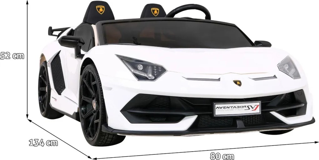 Ramiz Lamborghini SVJ DRIFT pre 2 deti Biela + funkcia Drift + diaľkové ovládanie