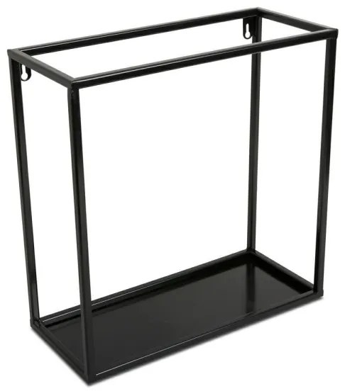 Nástenná polica 35x35 cm čierna