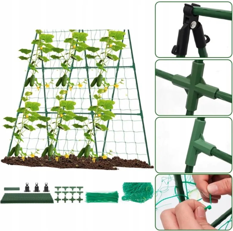 Záhradná oporná konštrukcia s mriežkou 1,8 x 2,7 m