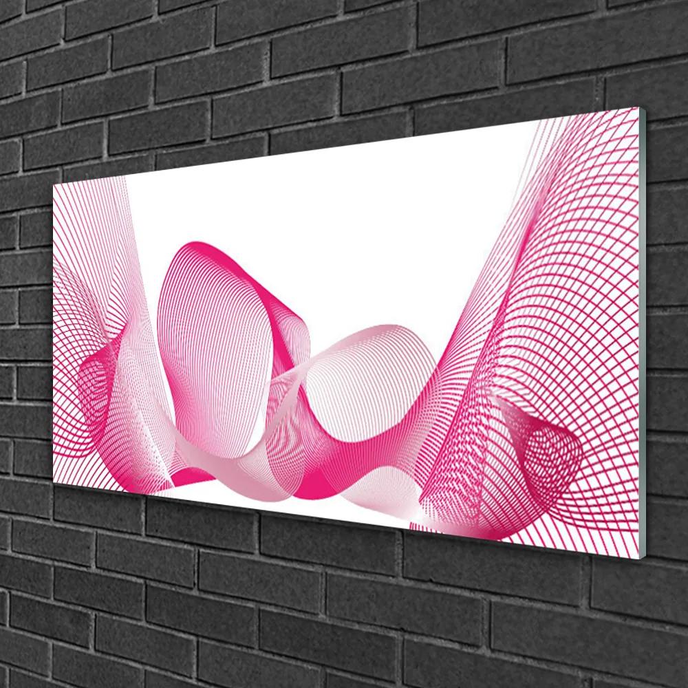 Skleneny obraz Abstrakcia čiary vlny umenie 120x60 cm