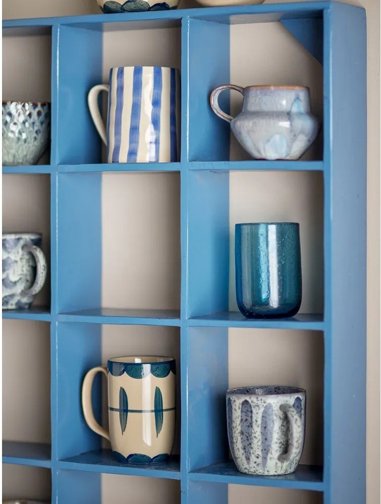 Modrá poschodová polica z recyklovaného dreva 70 cm Bekka – Bloomingville